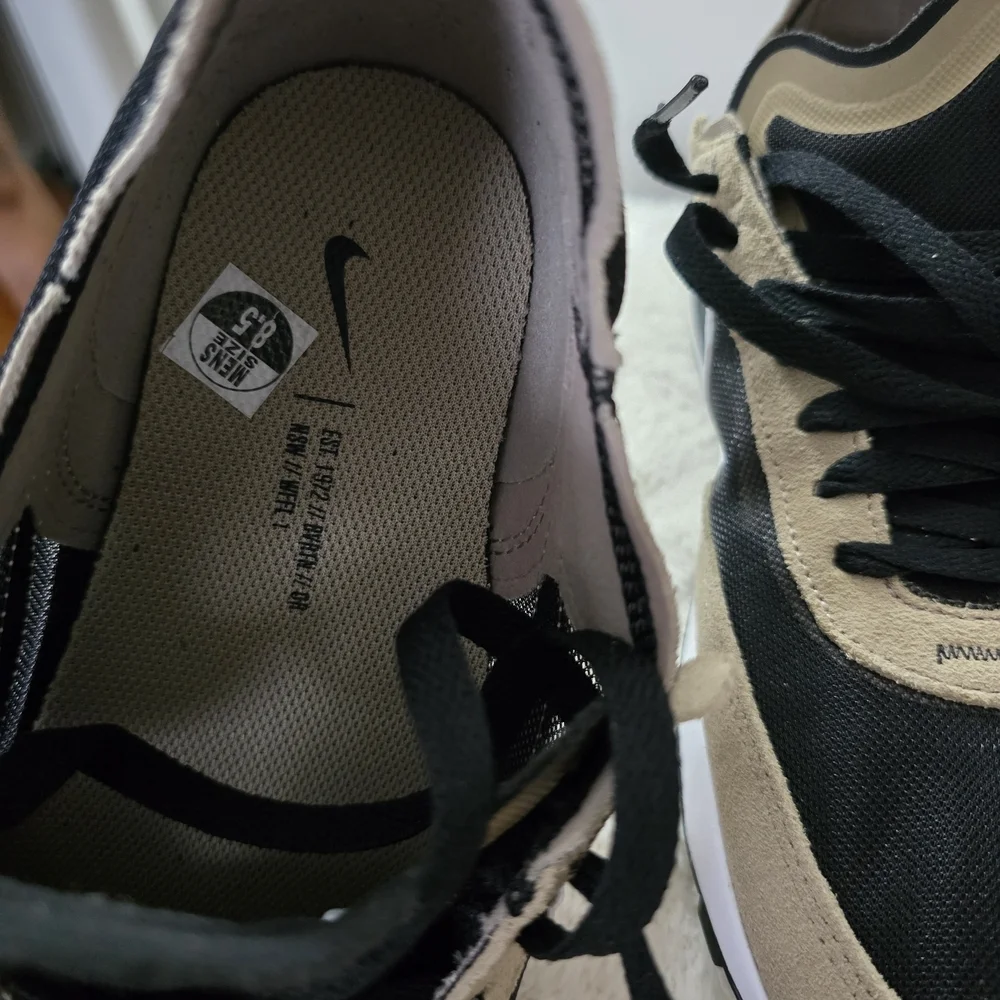 Nike Black and Tan Sneakers with Suede Upper